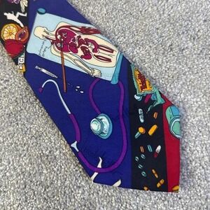 Vintage 1994 Nicole Miller Silk Tie Medical Doctor Limited Edition